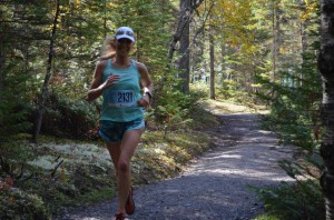 The Kinney Lake 12K follows a wide gravel path along the Robson River.